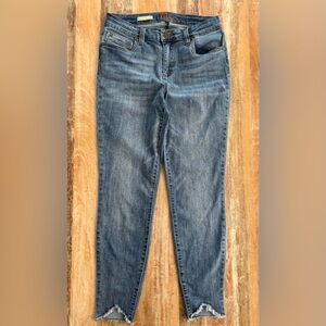 KUT from the Kloth Carlo Ankle Skinny Jeans Size 8 Frayed Accent Hem